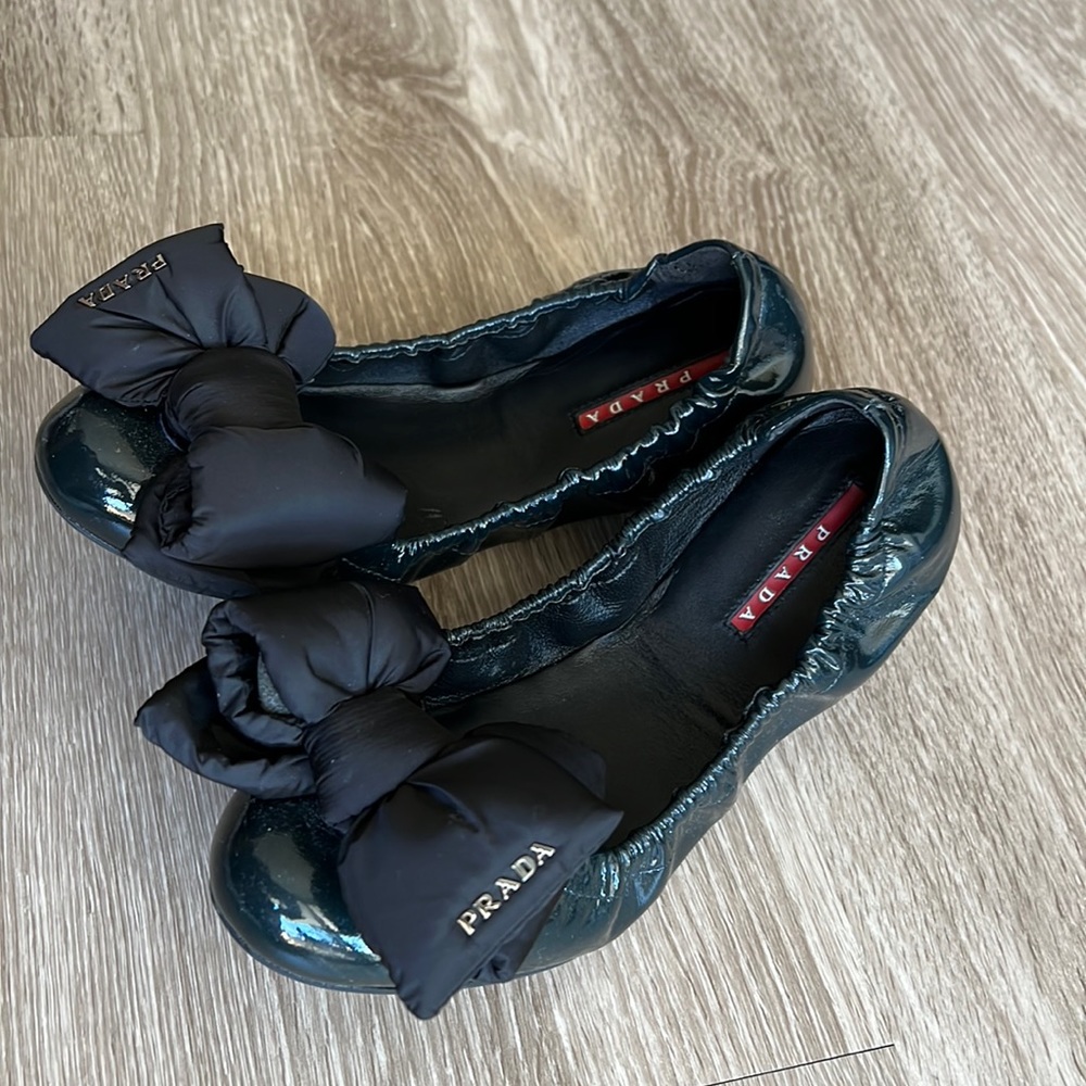 Prada Ballet Flats Bow 🎀